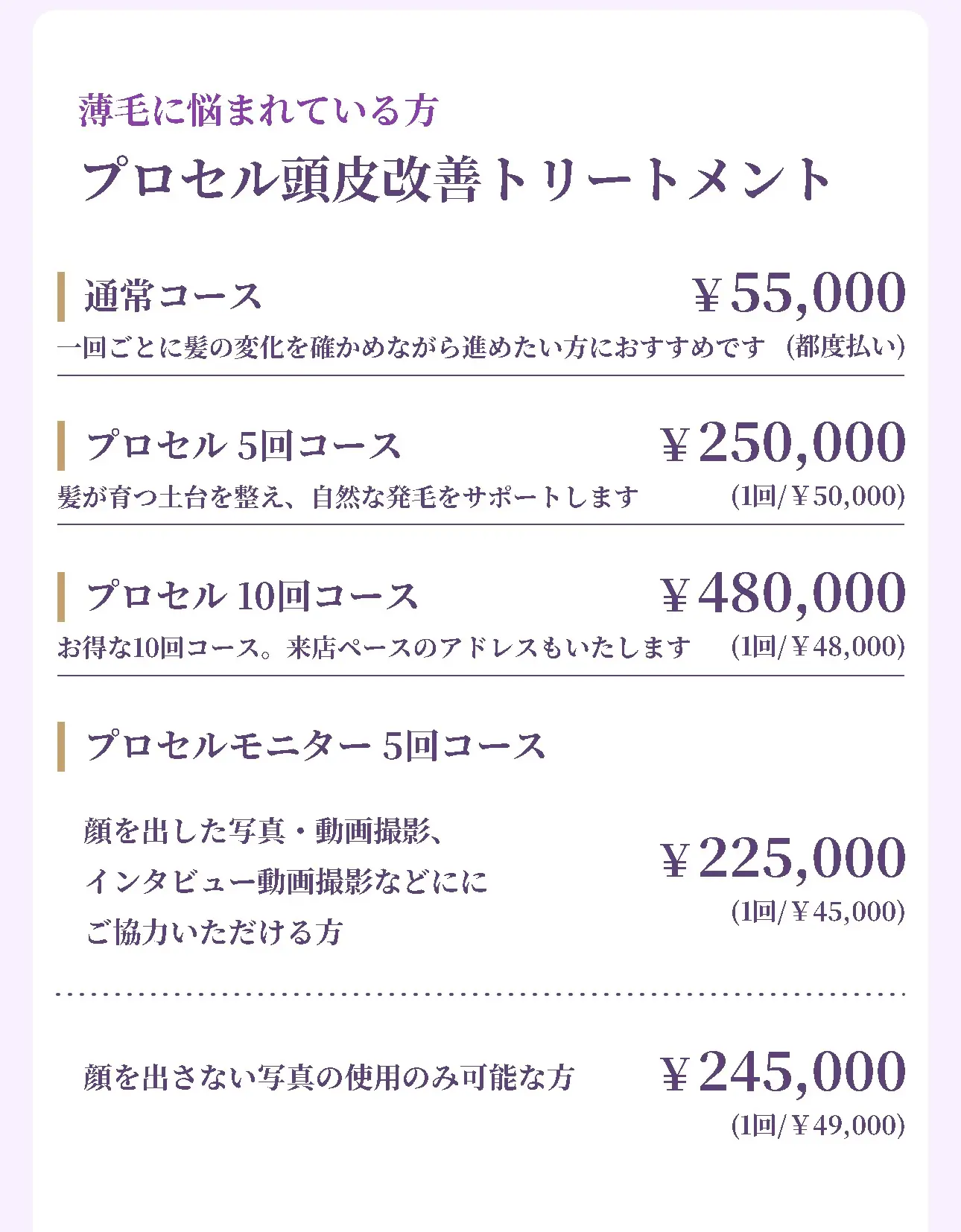 HAIR GROWTHのプロセル頭皮改善